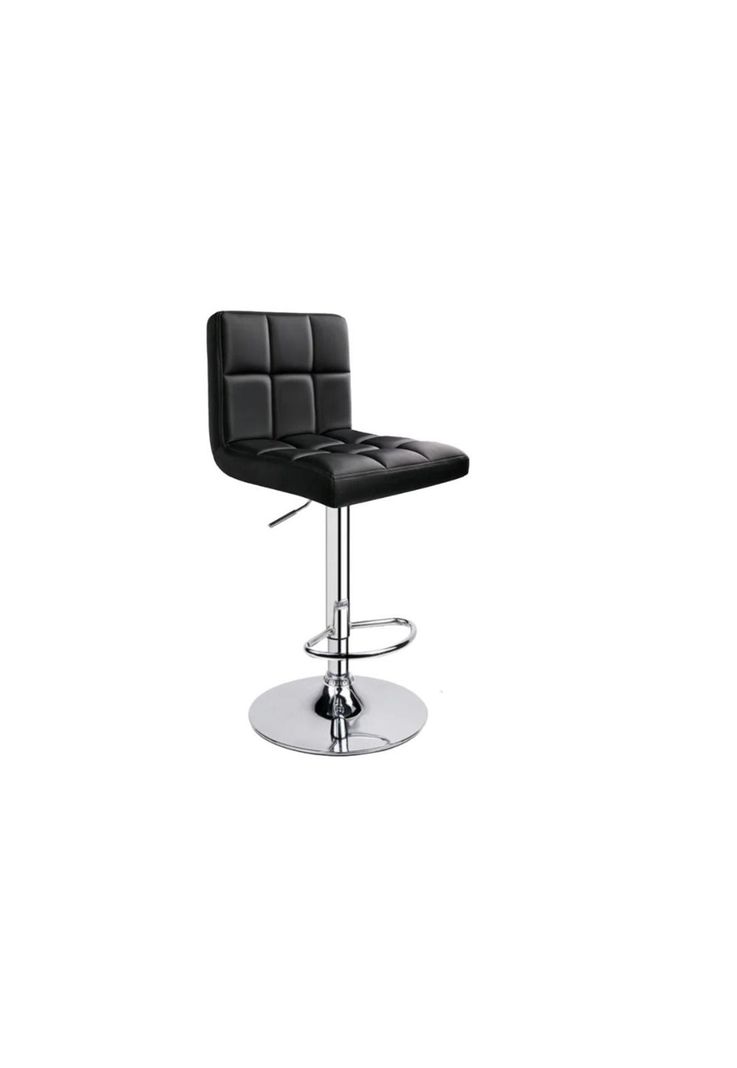 Taburete Ajustable Completo con Respaldo - Negro-0