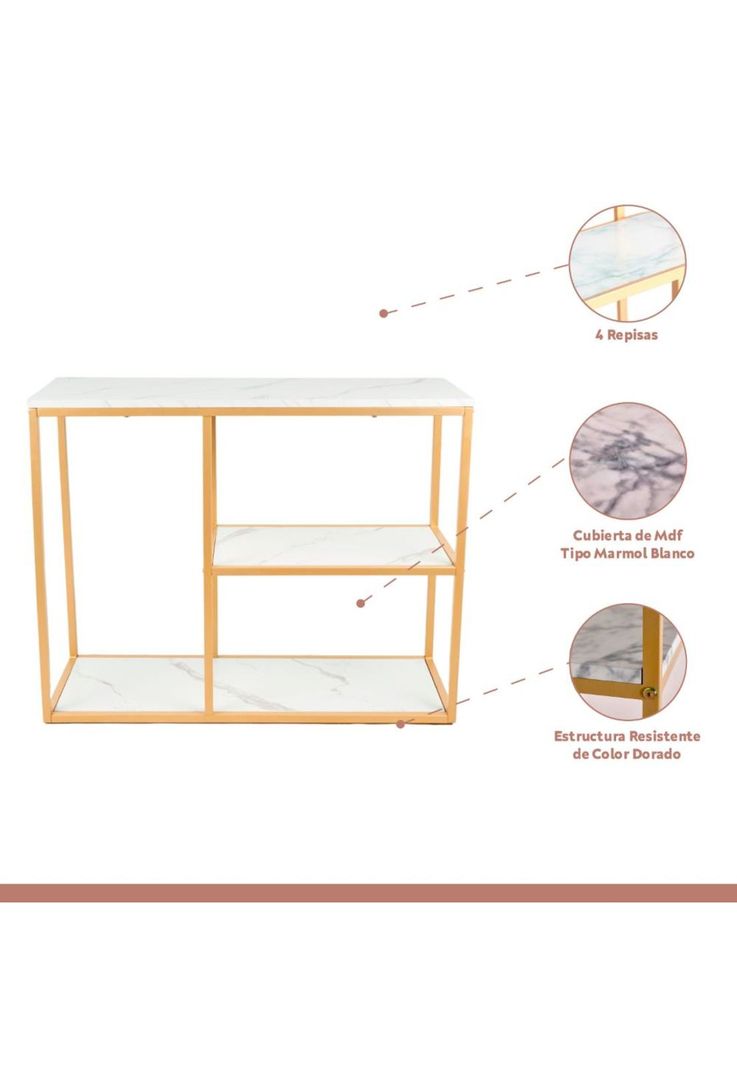 Arrimo white stone MDF marmol blanco con separadores-2