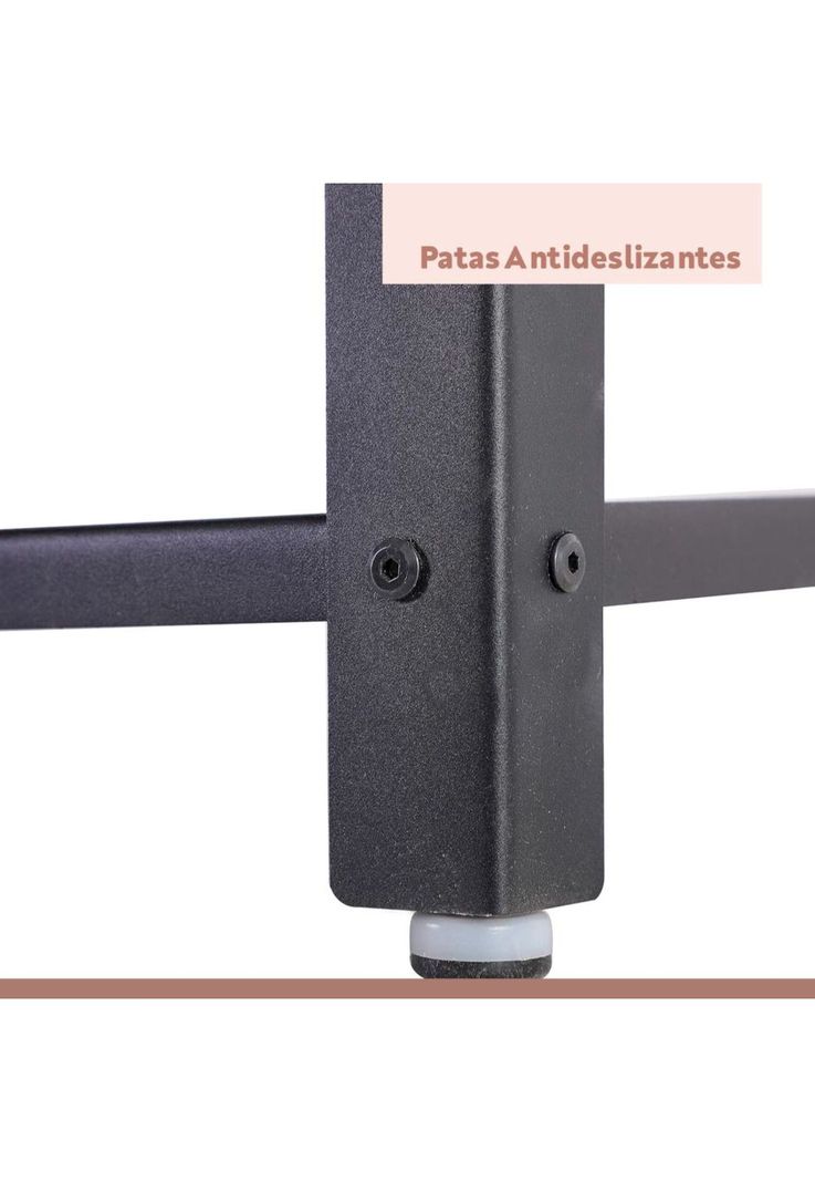 Mesa de centro metal madera oscura walnut enrejada 106x60-6