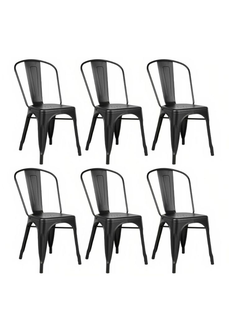 Pack de 6 Sillas Tolix - Negras-0