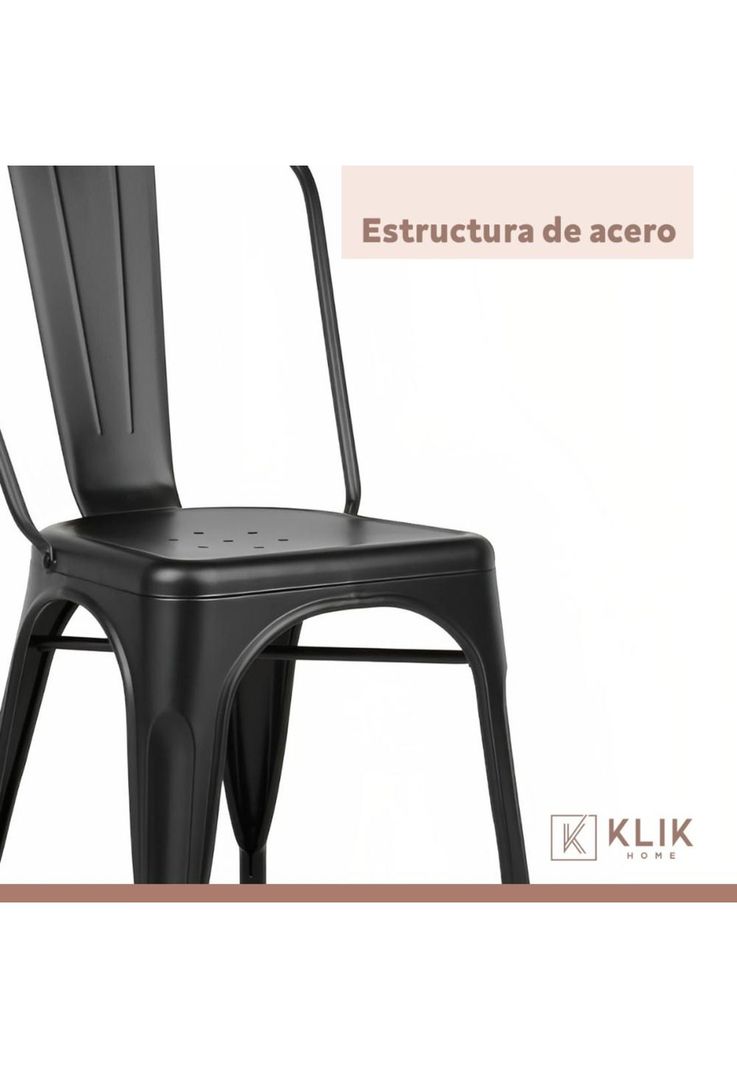 Pack de 6 Sillas Tolix - Negras-4