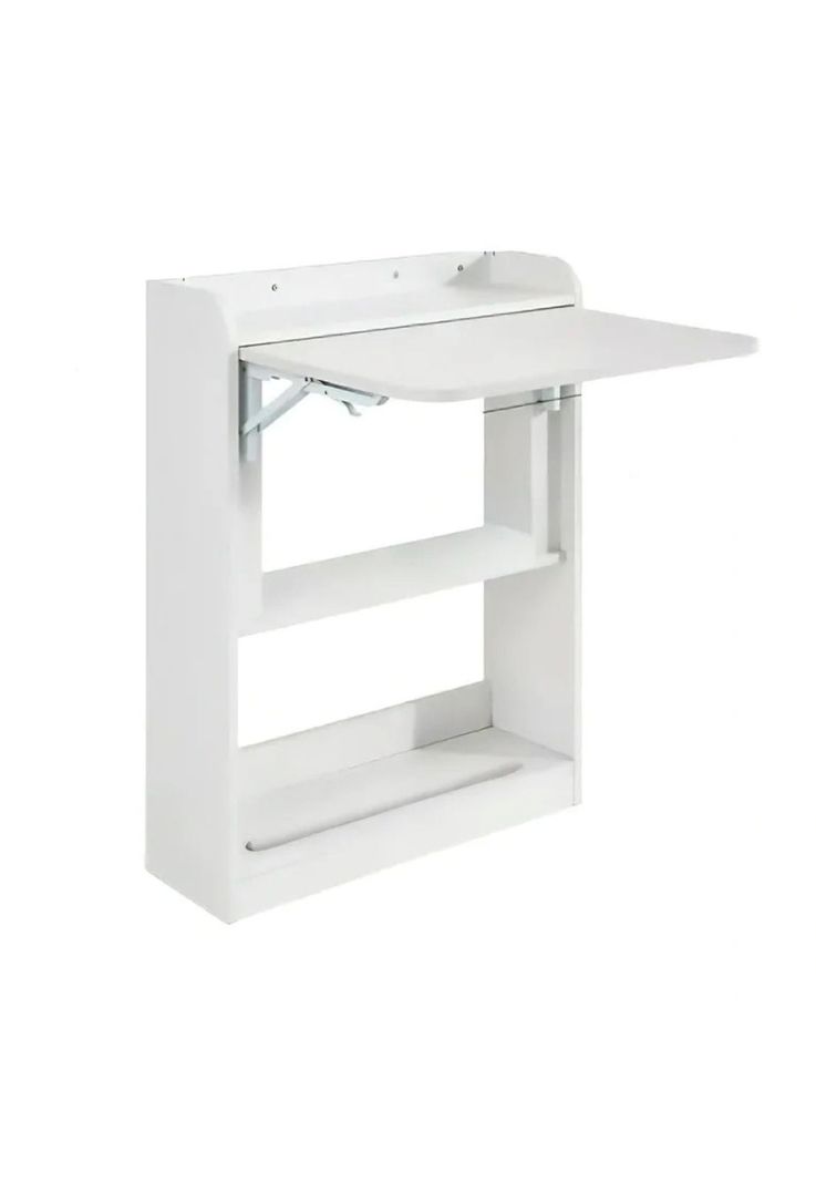 Escritorio Multifuncional Blanco - Compacto con Estanterías-0