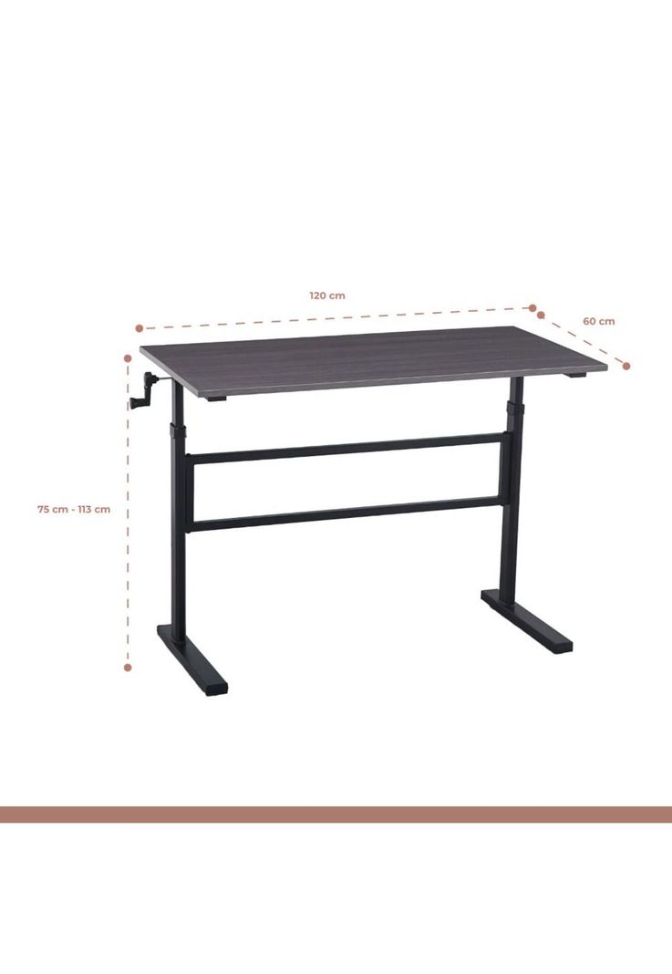 Escritorio de trabajo con altura regulable standing desk - Gris-3