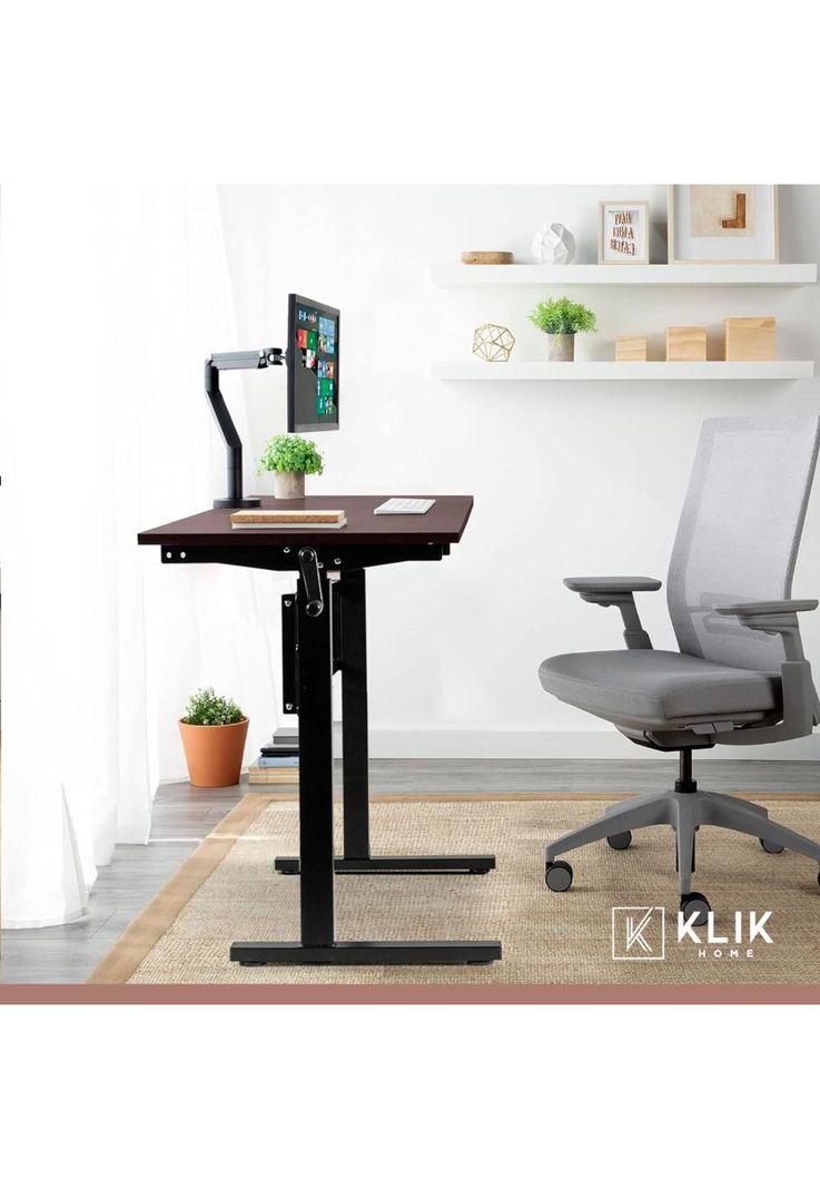 Escritorio de trabajo con altura regulable standing desk - Gris-7