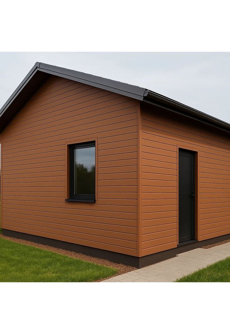 Pack de 5 Revestimientos Siding WPC exterior Color Madera-1