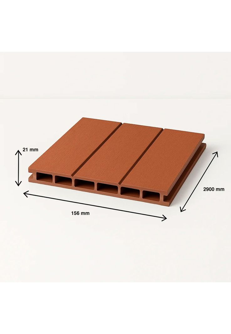 Pack de 5 Revestimientos Siding WPC exterior Color Madera-3