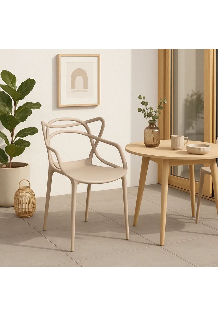 Silla de Terraza o comedor Master - Beige-2