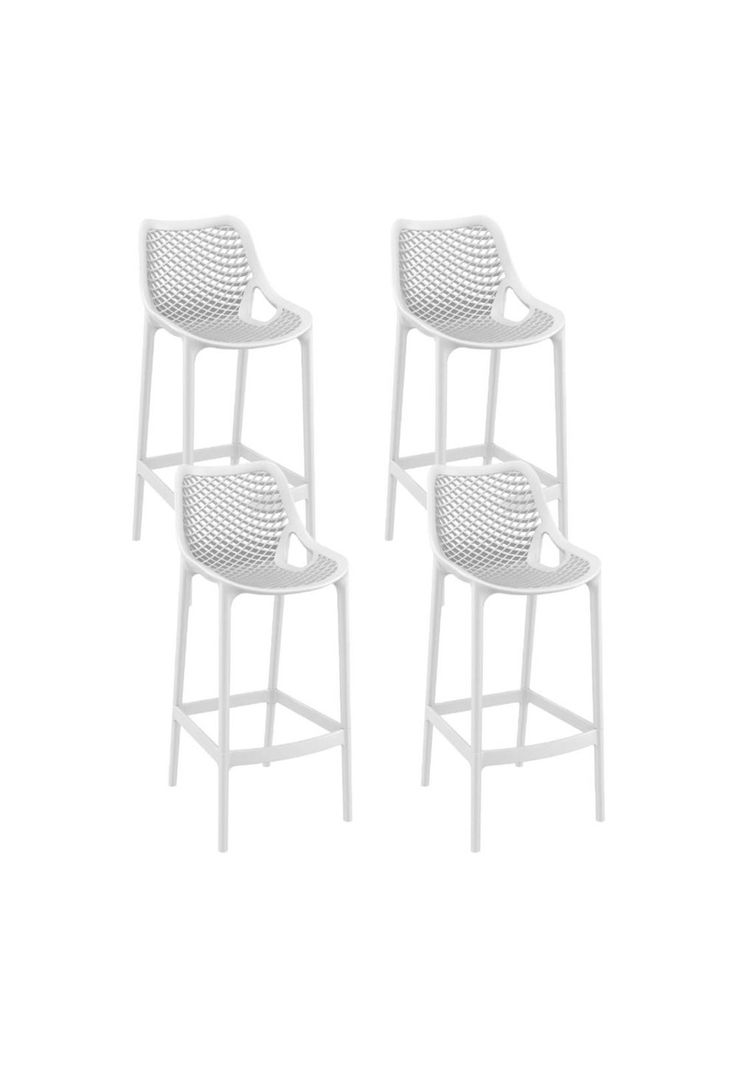 Pack de 4 Taburetes Piso de Bar Terraza Exterior Air Berlín-0