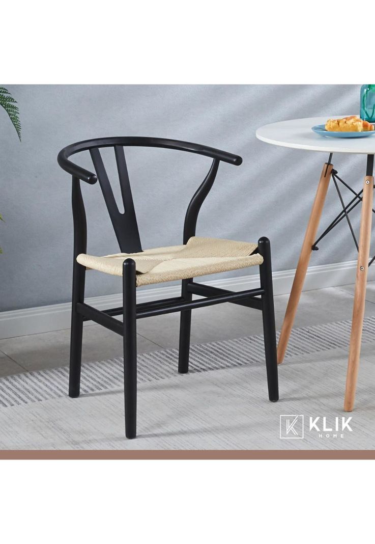 Pack 2 Sillas Wishbone Madera - Negra-1
