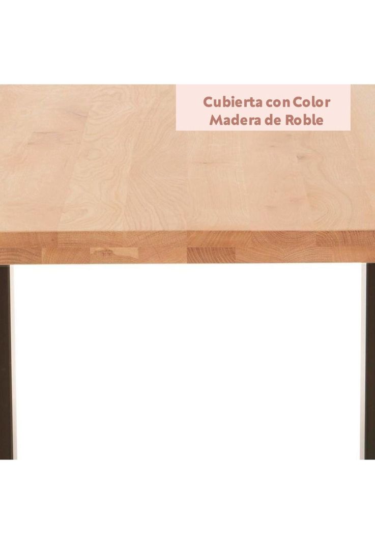 Comedor Estilo Industrial 160x90 Madera Clara + 6 sillas Tolix Negras con asiento de madera Clara-6