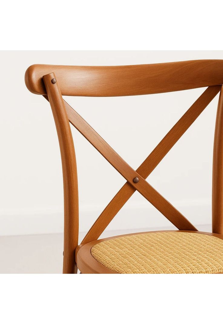 Silla Crossback Madera Rattan Natural-5