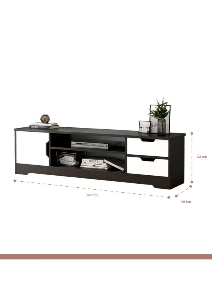 Rack de TV o Buffet con Cajones Night Black-3