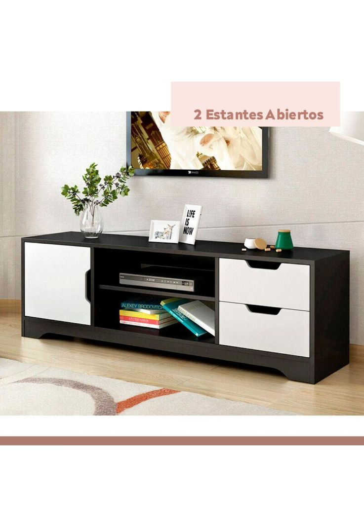 Rack de TV o Buffet con Cajones Night Black-5