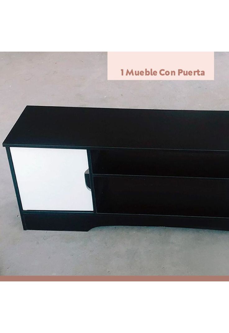 Rack de TV o Buffet con Cajones Night Black-6