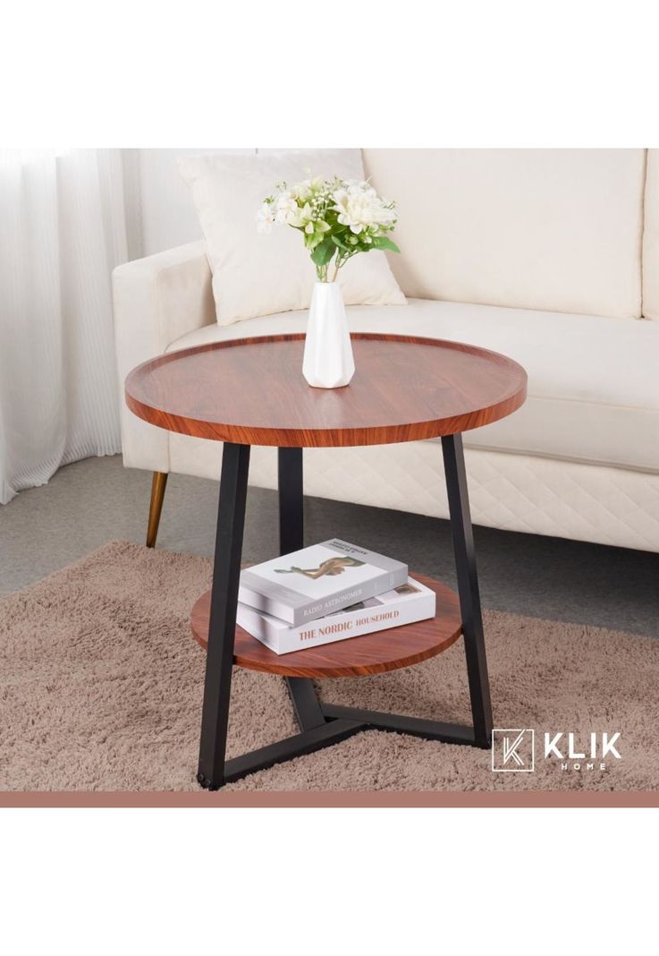 Mesa de centro trabajo y cafe - Madera Oscura Walnut-1