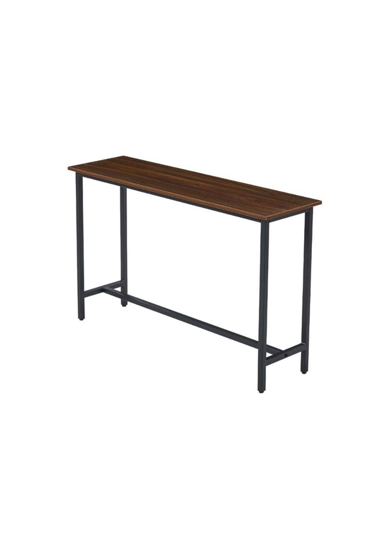 Mesa de Arrimo o Bar Alta Rustik - Madera Oscura Walnut-0