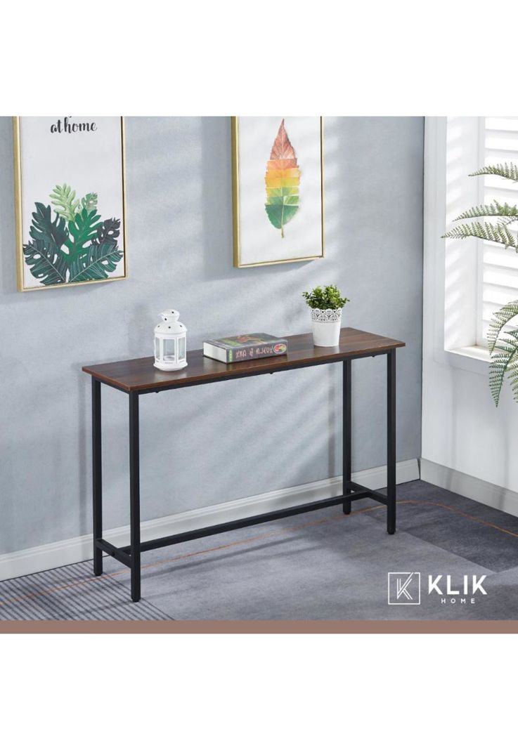 Mesa de Arrimo o Bar Alta Rustik - Madera Oscura Walnut-1