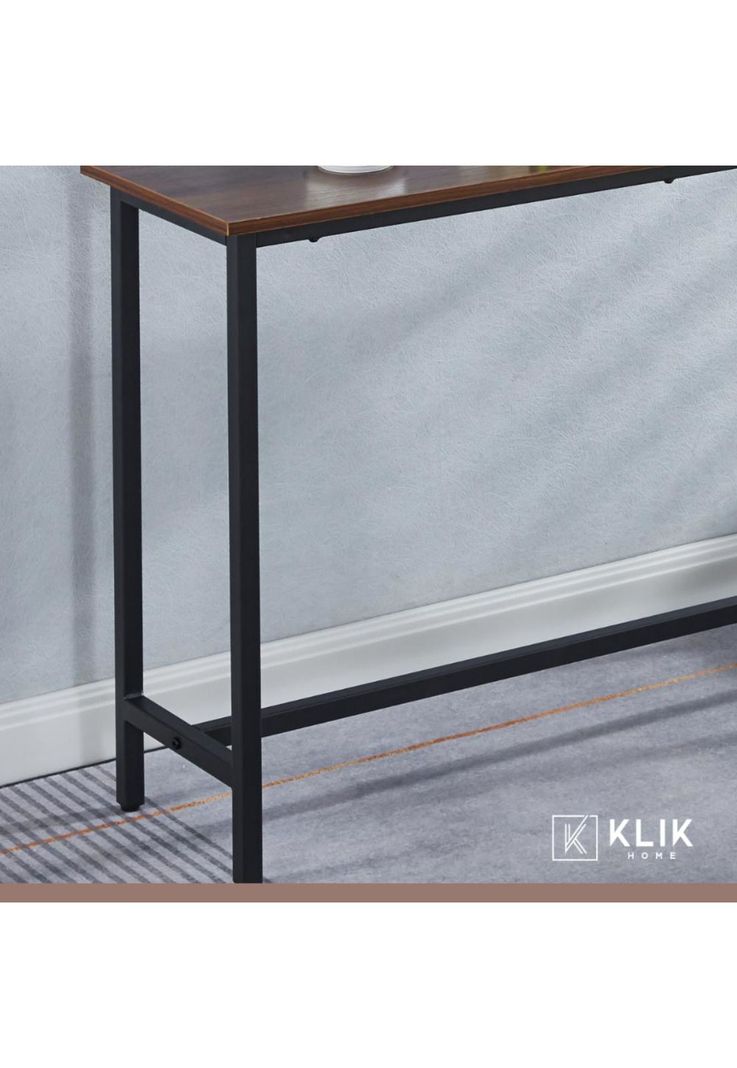 Mesa de Arrimo o Bar Alta Rustik - Madera Oscura Walnut-7