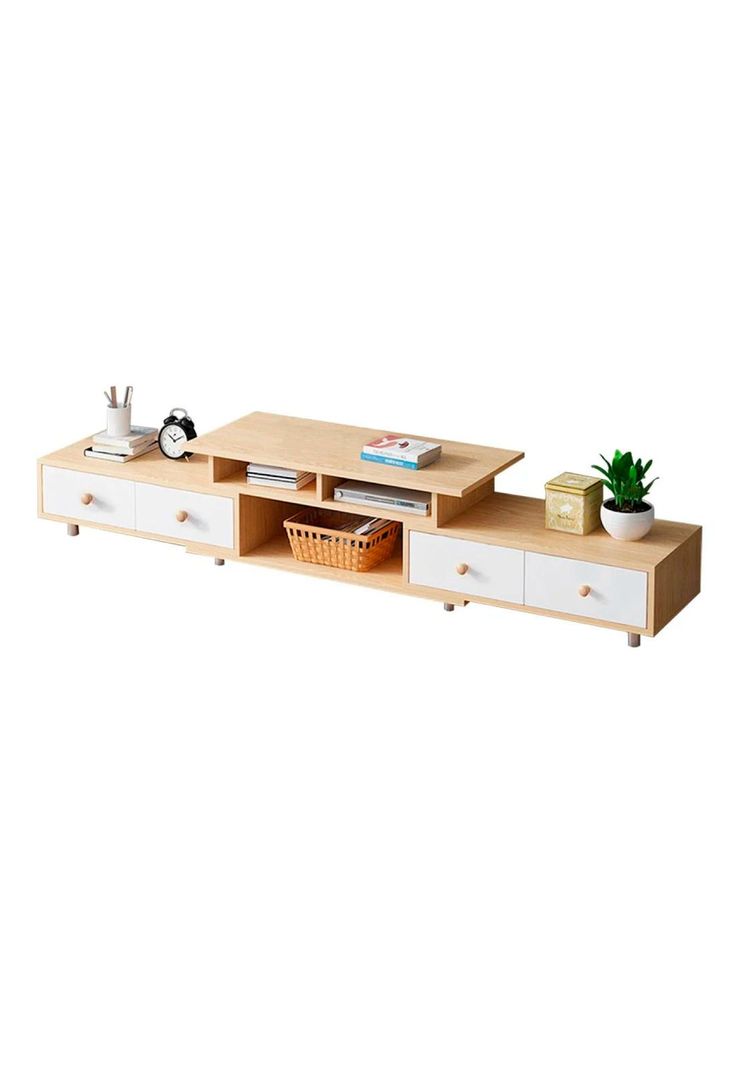 Rack TV Extendible Cuatro Cajones-0