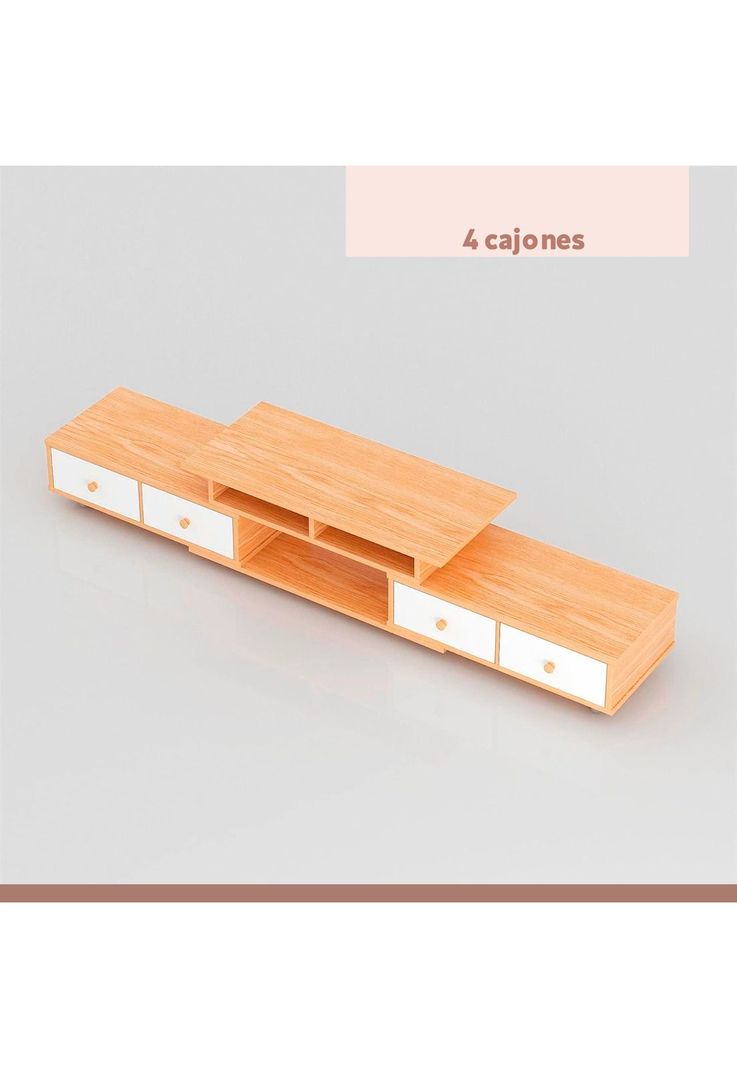 Rack TV Extendible Cuatro Cajones-5
