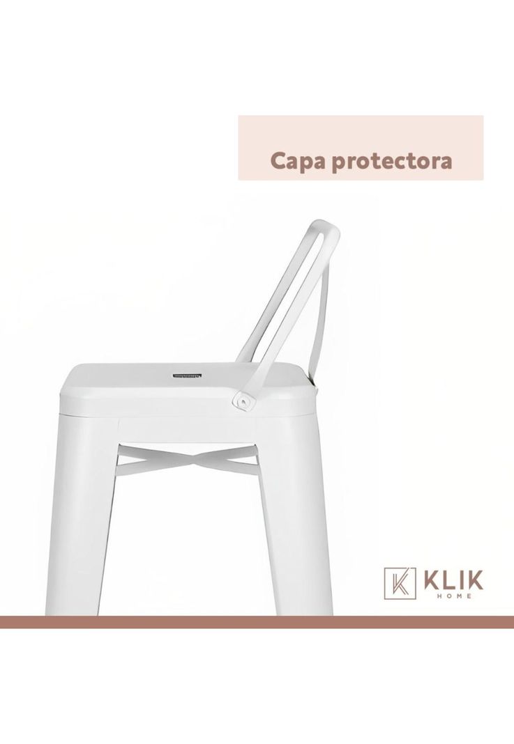Pack de 4 Taburetes Tolix de acero - Blancos-5