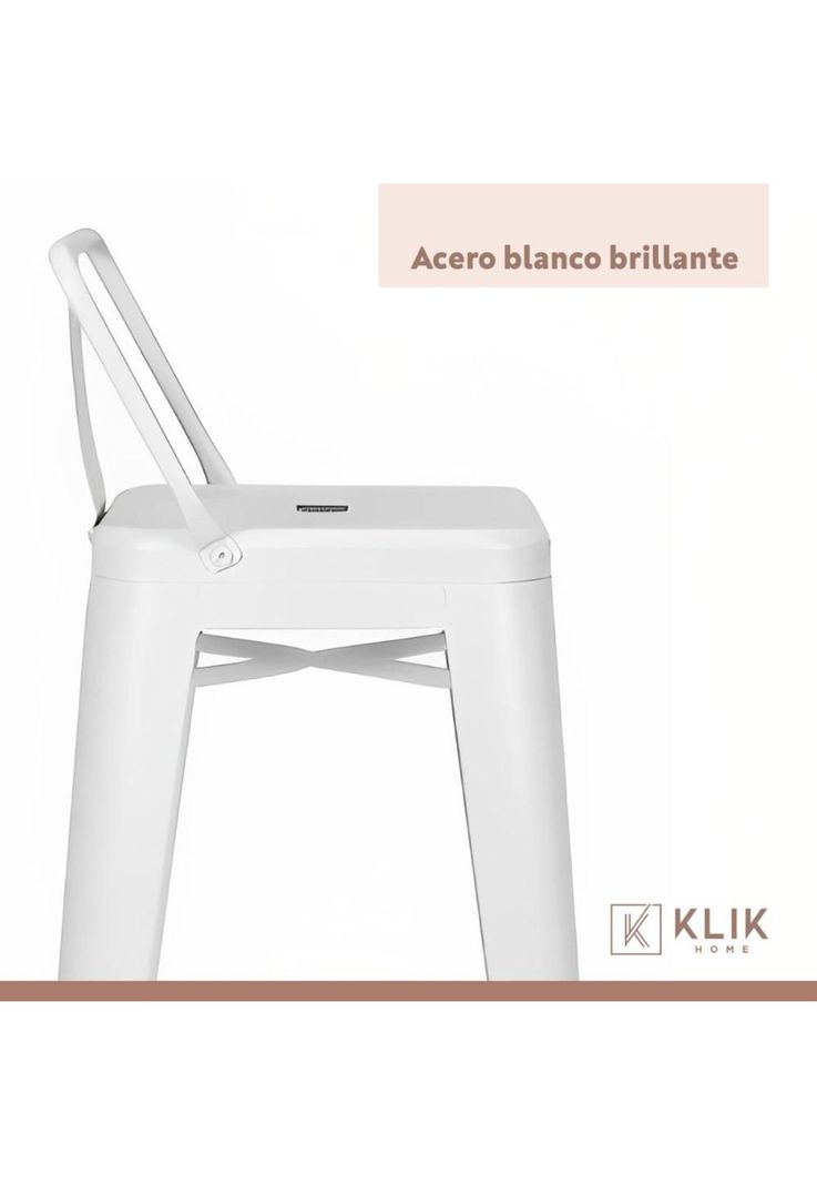 Pack de 4 Taburetes Tolix de acero - Blancos-6