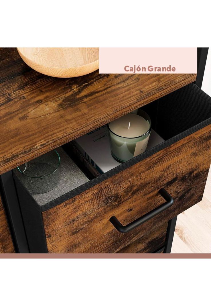 Rack organizador alto con cajón para cocina-5