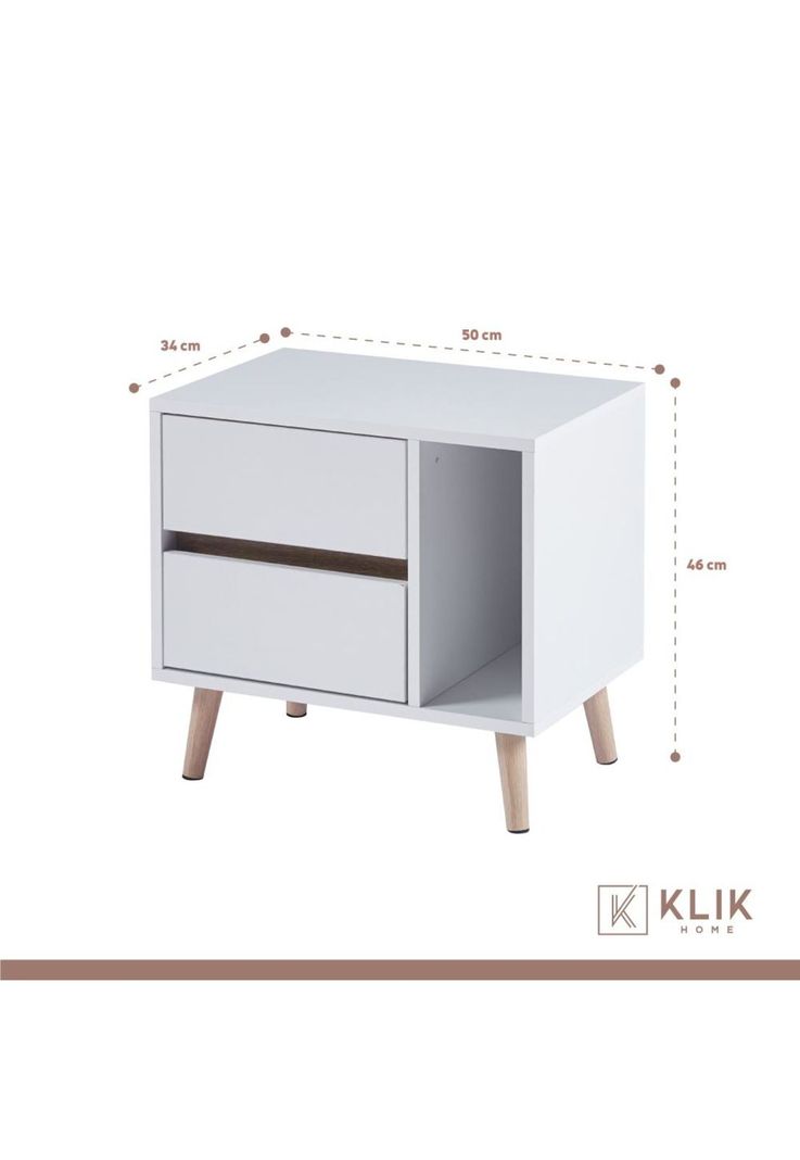 Velador Nordic Elegance Blanco-3