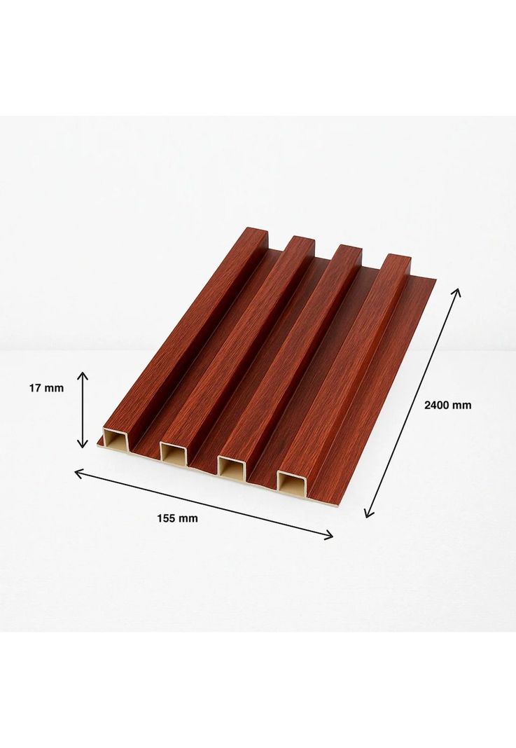 Pack de 16 Revestimientos Siding WPC interior color Nogal-3