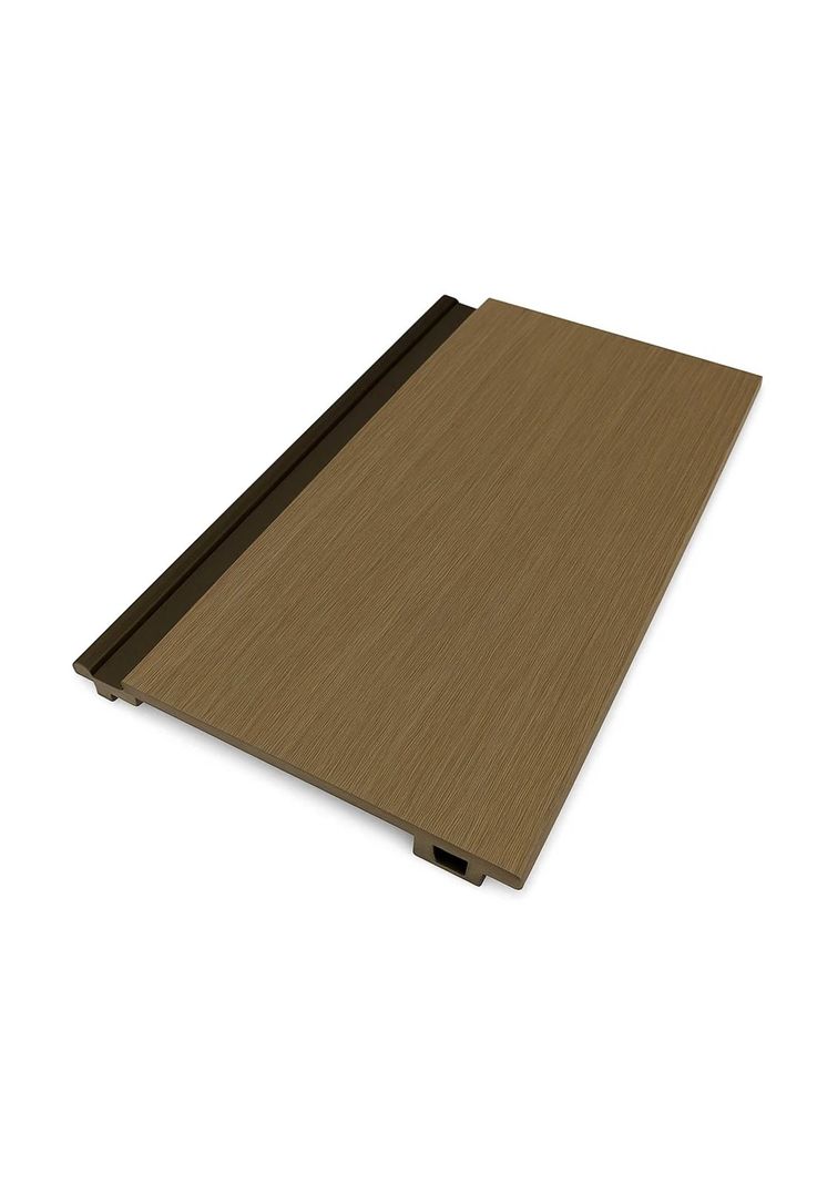 Pack de 5 Revestimientos Siding Plano WPC exterior Color Gris Oscuro-0