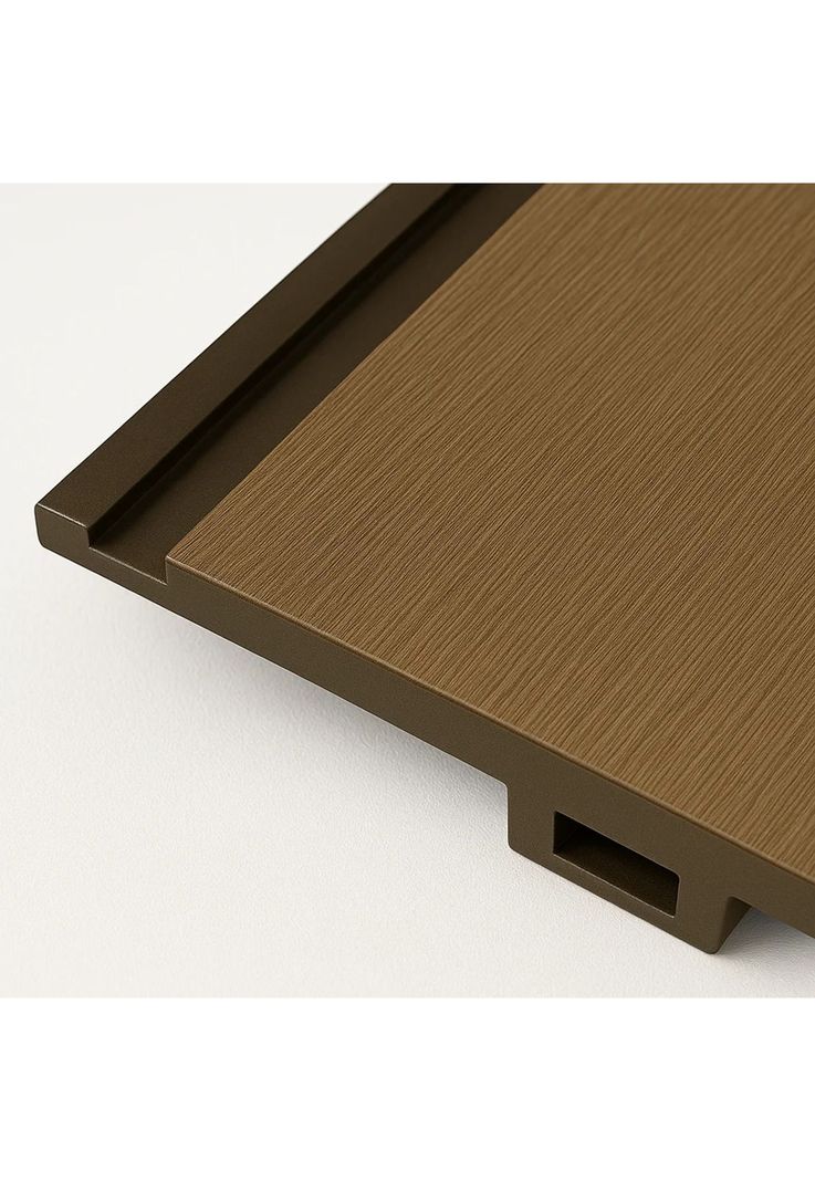 Pack de 5 Revestimientos Siding Plano WPC exterior Color Gris Oscuro-5
