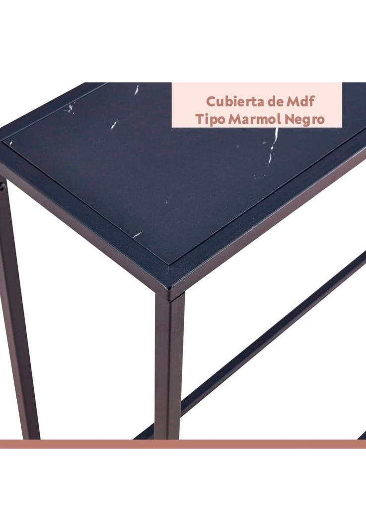 Arrimo black stone cubierta MDF marmol negro-5