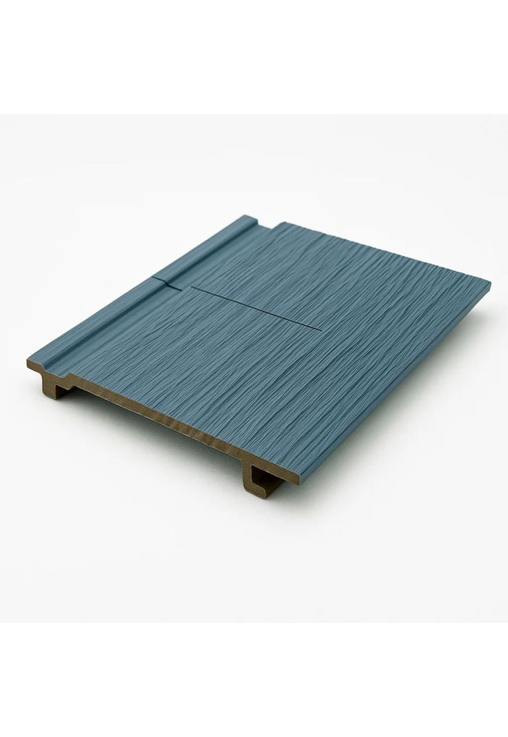 Pack de 5 Revestimientos Siding Plano WPC exterior Color Gris Azulado-0