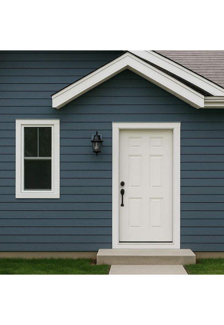 Pack de 5 Revestimientos Siding Plano WPC exterior Color Gris Azulado-1