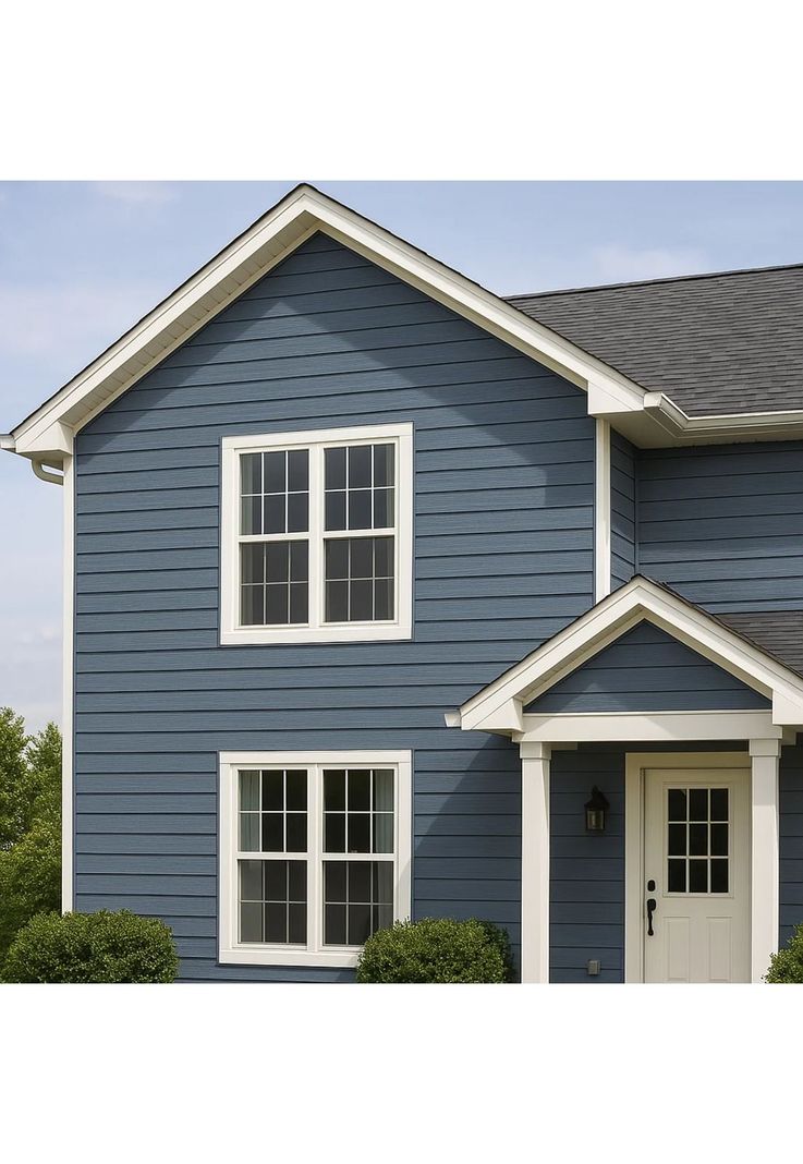 Pack de 5 Revestimientos Siding Plano WPC exterior Color Gris Azulado-2