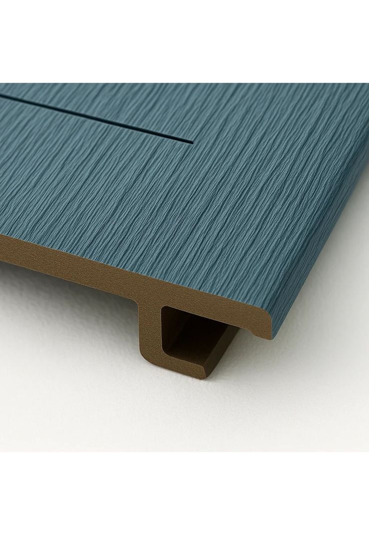 Pack de 5 Revestimientos Siding Plano WPC exterior Color Gris Azulado-5