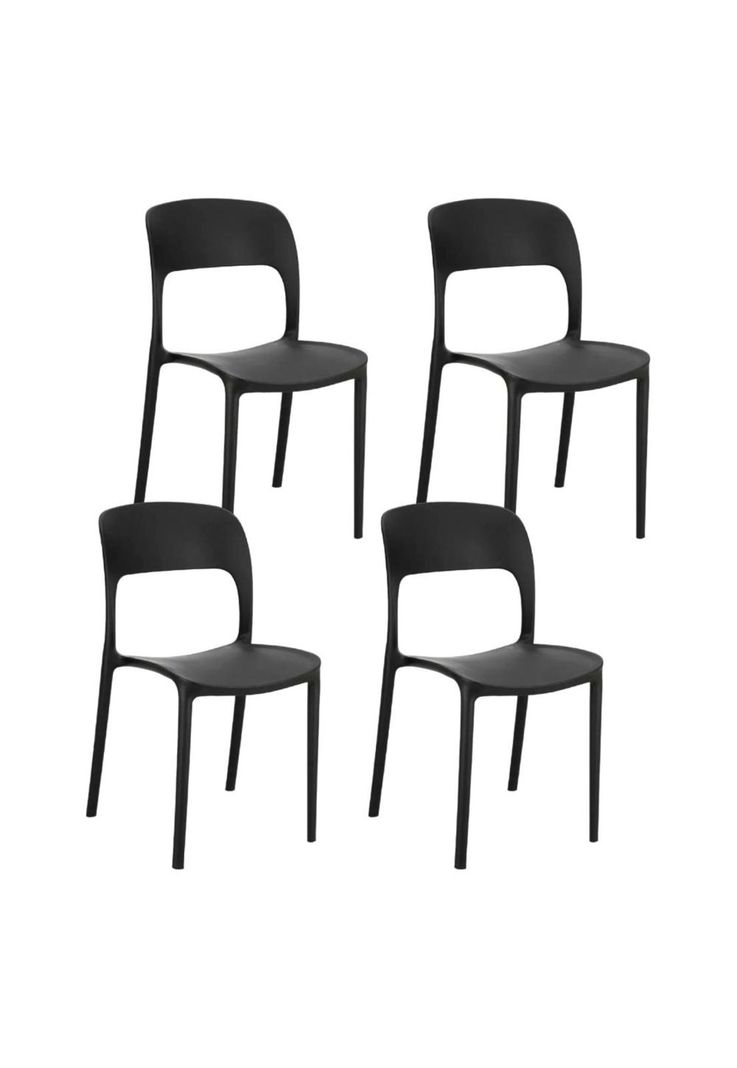 Pack de 4 Sillas Kentucky - Negras Negro