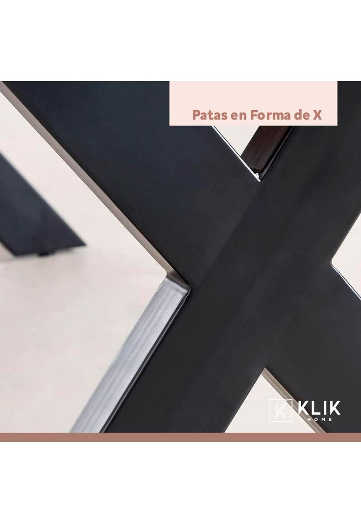 Mesa industrial Color Madera y Metal Cross 180x90-6