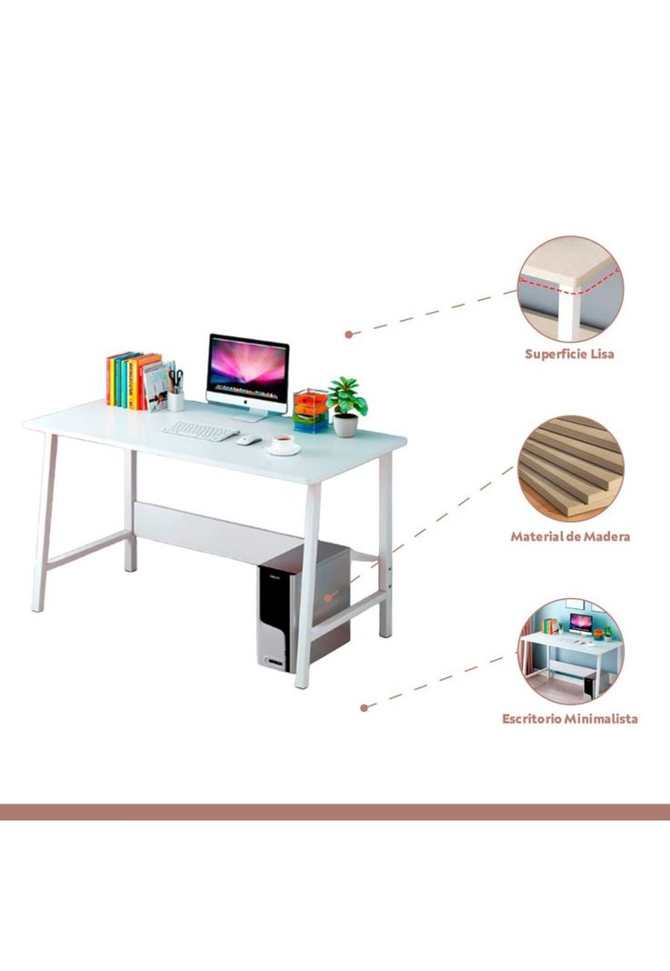 Escritorio Home Office Blanco Simply-2
