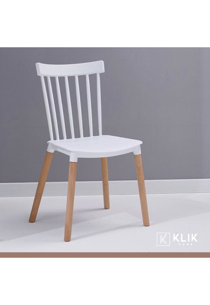 Comedor Mesa Redonda blanca 80cm + 4 sillas Windsor blanca-1