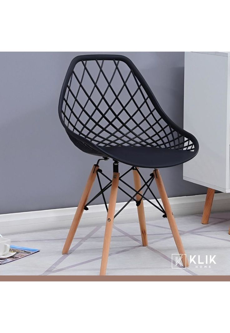 Silla Eames Enrejada Mesh - Negra-7