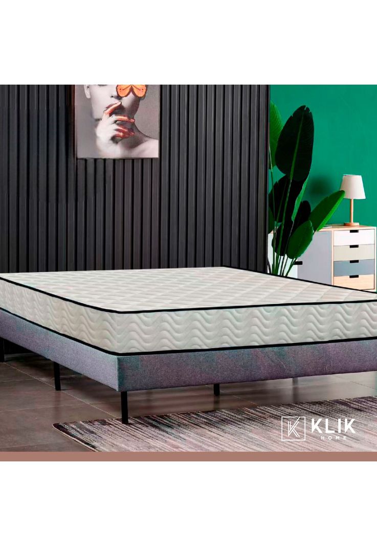 Colchón KLIK Home Primera Capa Foam y Resortes Pocket Spring 2 Plaza-7