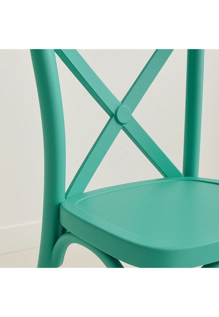 Silla Crossback Danubio de Terraza Exterior o Comedor - Menta-5