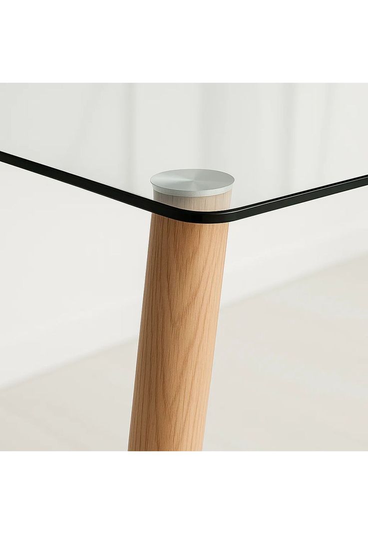 Mesa de Comedor Vidrio Rectangular Nórdica 140x90 cm-5