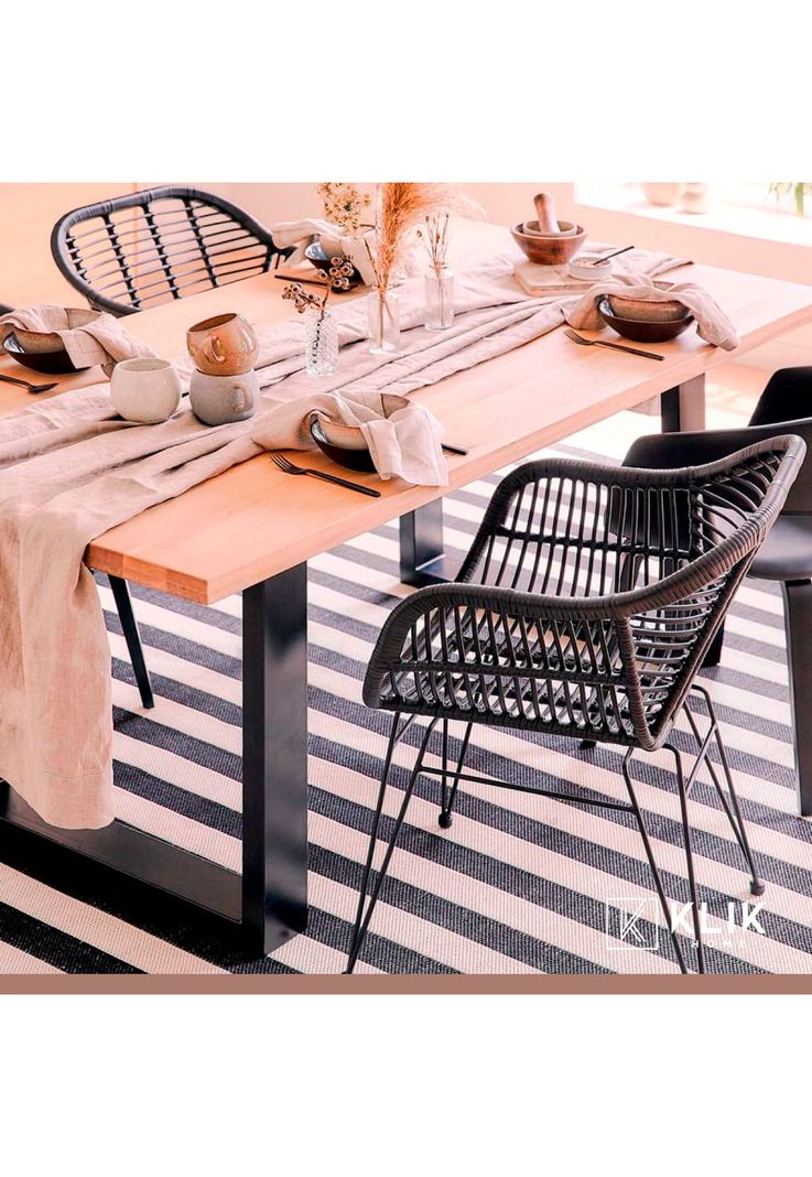 Butaca con Apoyabrazos de Terraza Rattan Grecia Color Negro-7