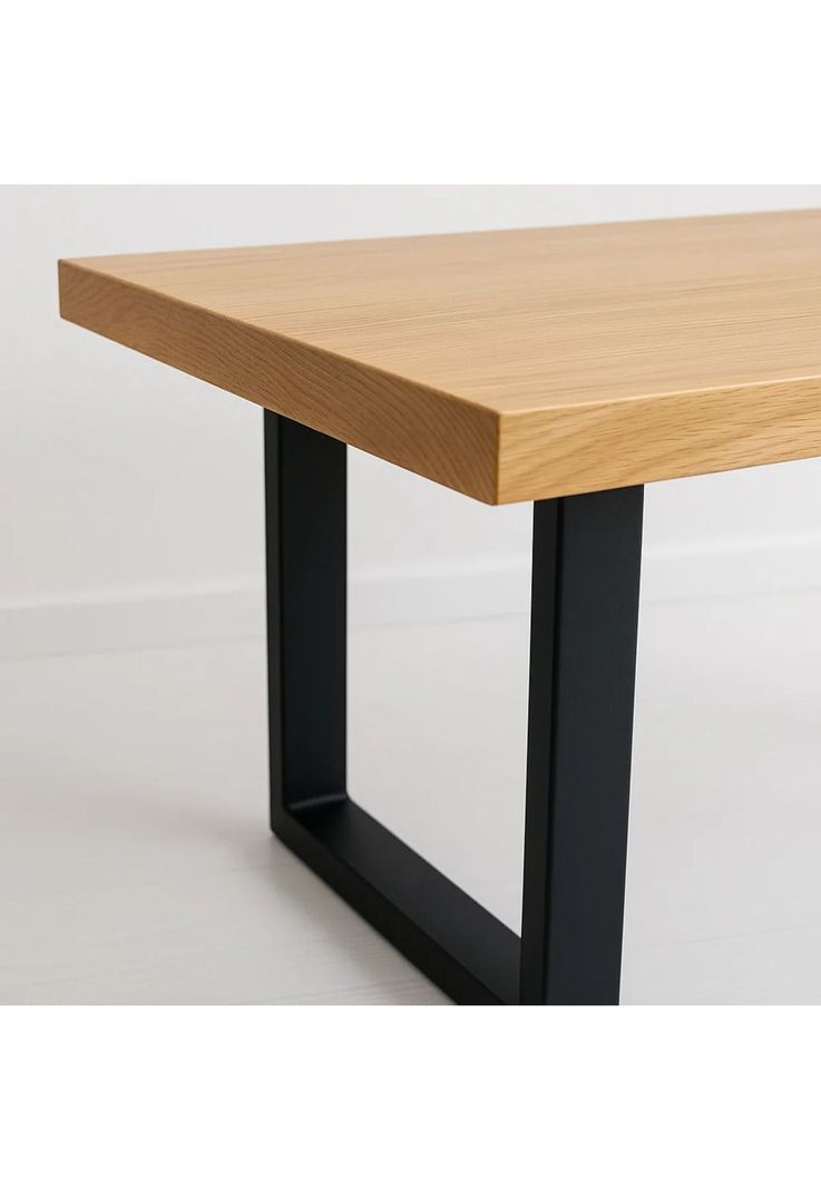 Mesa de Comedor Estilo Industrial 140x90 - Madera Clara-5