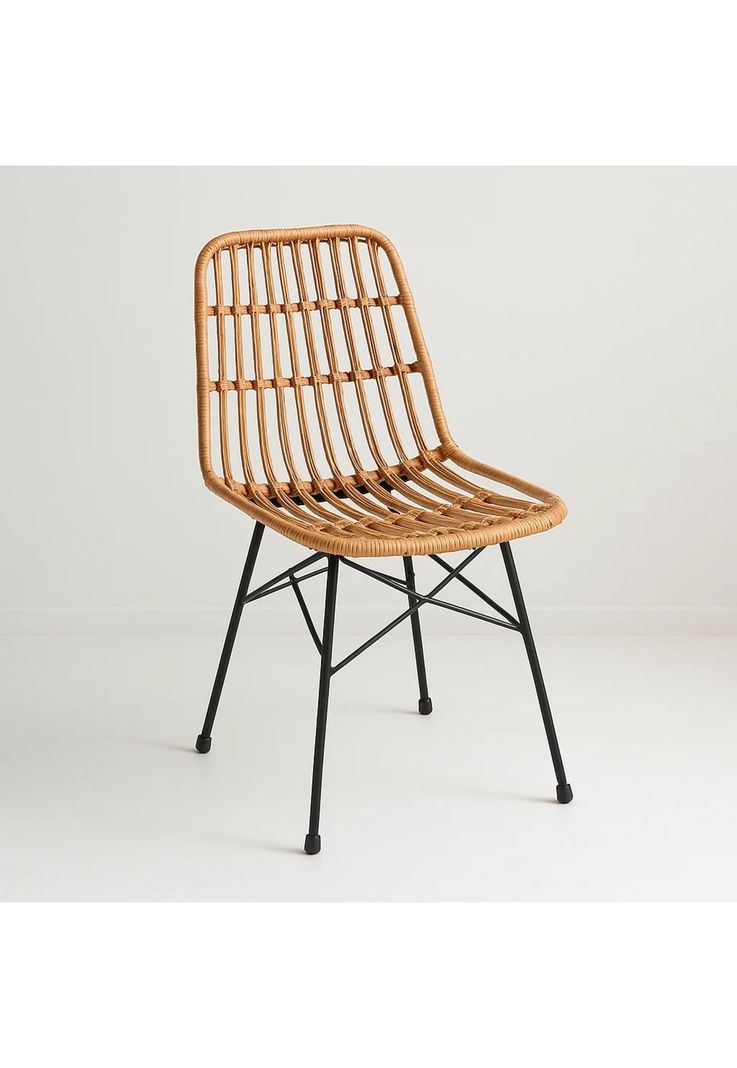 Silla de Comedor Terraza Rattan Grecia Color Madera-0