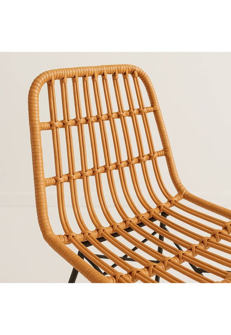 Silla de Comedor Terraza Rattan Grecia Color Madera-5