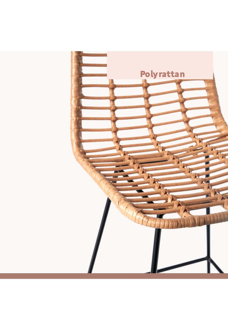 Pack de 4 Taburetes Alto de Terraza Rattan Grecia Color Madera-4
