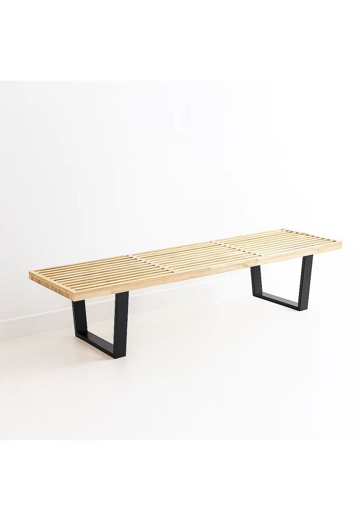 Banqueta de Madera y Metal George Nelson 160cm Cafe
